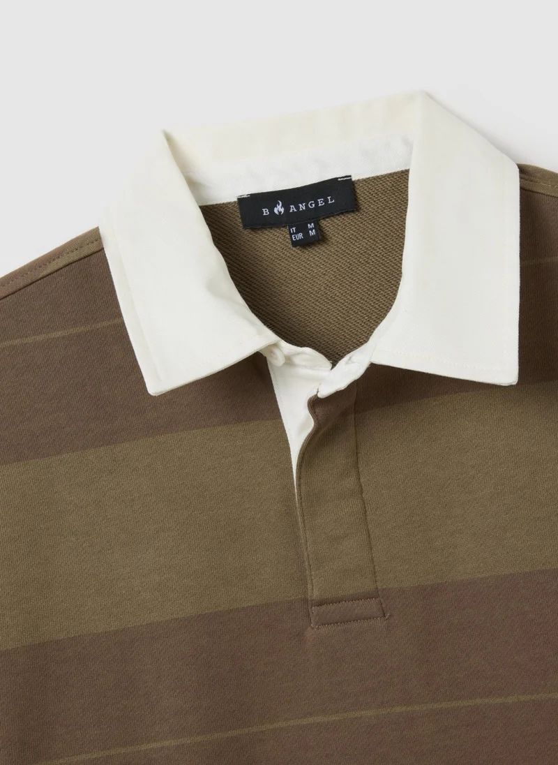 او في اس OVS Brown Pure Cotton Regular Fit Polo